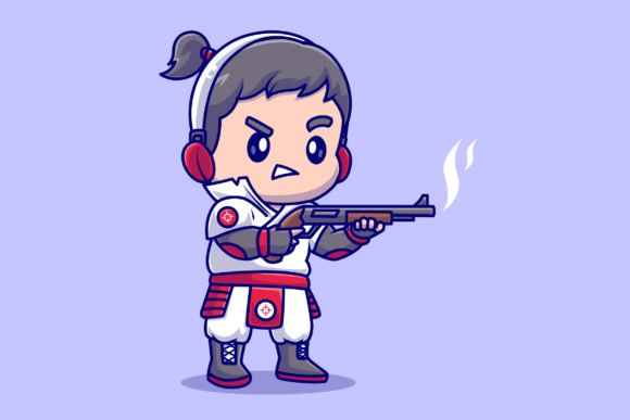 Download Cute Girl Shooting with Shotgun Weapon - Gun Collection