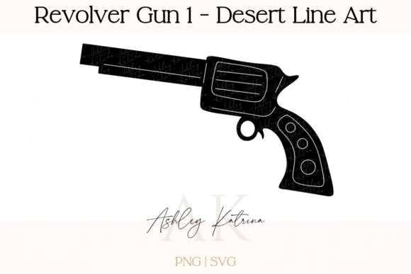 Download Revolver Gun 1 - Western Desert Line Art - Gun Collection