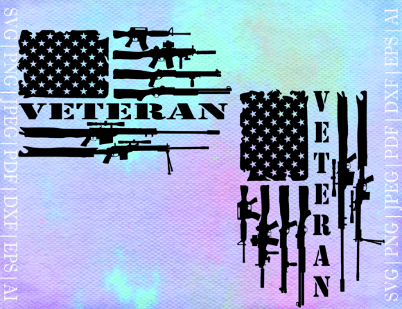 Download American Gun Flag Veteran SVG - Gun Collection