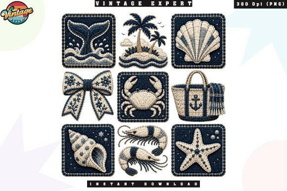 Download Summer Beach Vacation Patchwork PNG - Premium Resources