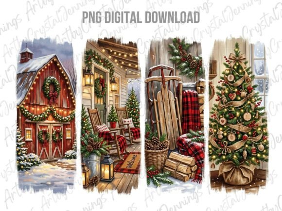 Download Rustic Christmas Brushstroke PNG - Rustic Collection
